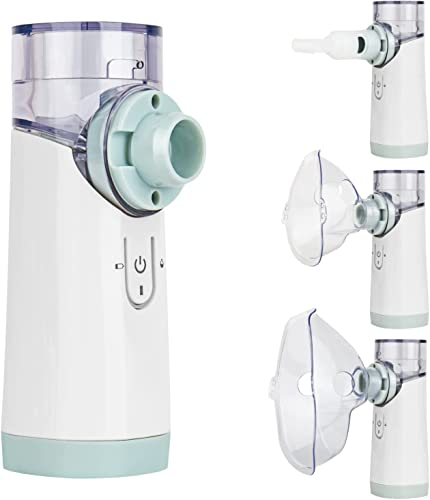 Inhalationsgerät Inhalator Vernebler Inhaliergerät für Kinder und Erwachsene Inhalieren Tragbares Nebulizer mit Mundstück und Maske Inaliergäret,bei Erkrankungen der Atemwege