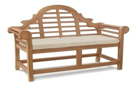 Teako Design Bankauflage 170 cm x 47 cm für Gartenbank Caserta, Sitzkissen, Gartenmöbel Zubehör, Sitzbank Outdoor, Sitzpolster, Gartenmöbel, Gemütlicher Gartenplatz, Langlebig (Creme)