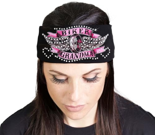 Milwaukee Leather | Bling Designed Wide Headbands-Headwraps for Women Biker Bandana - One Size