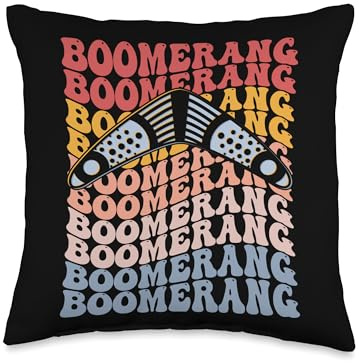 Boomerang Gifts Boomerang Groovy Throw Pillow, 16x16, Multicolor