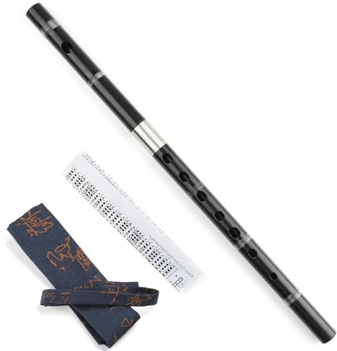 Japanische Shinobue-Flöte aus Kunststoff, 7 Hon, 2 Abschnitte, Flöte, Musikinstrument, Schwarz