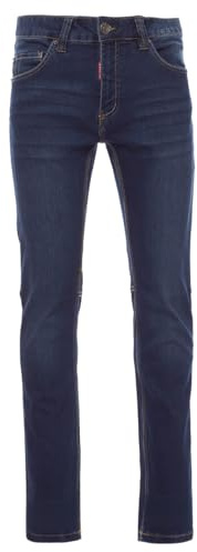 Siry Work Pantaloni Jeans Cinque Tasche da Lavoro Unisex Art. San Francisco con Porta Metro a Scomparsa, Taschino Porta Penne e Cutter (52, Blu Denim)