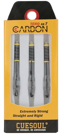 CUESOUL TERO AK7 Carbon Dartwellen/Stamm integrierte Feder-Teleskope,Set von 3 PCs
