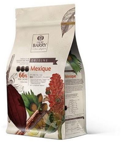 Cacao Barry Chocolat de couverture noir Mexique 66% 1 kg