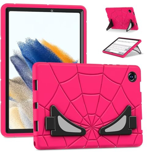 FTRONGRT Coque pour Samsung Galaxy Tab A7 Lite, Alliant Doux et Dur, avec Support, Anti-Chute Étui Protection pour Samsung Galaxy Tab A7 Lite Tablette. Fraise Noir