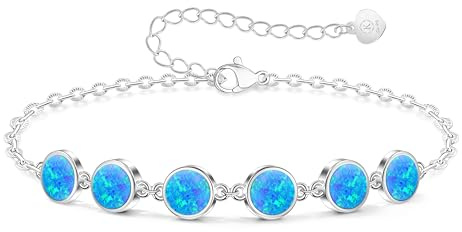 KristLand Frauen Armband Handchain Weiß Vergoldet Armband mit Schönen Opal Stein Party Hochzeit Geburtstag Geschenk für Damen Mädchen