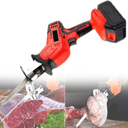 Segaossa professionale a batteria da macellaio Sega alternativa - Segaossa elettrica alimentata a batteria per uso commerciale e domestico,2battery
