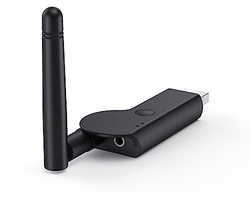IOIUSKKU Home Office Hotel 5V Adaptador de Audio con Antena Externa MP3 Compatible con Bluetooth Transmisor 5.2 Accesorios para PC de Escritorio