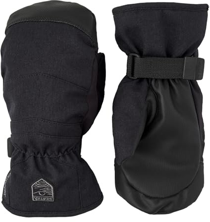 Hestra Gore-Tex Atlas Junior Mitt for Boys & Girls I Insulated Waterproof Mittens for Winter Sports & Cold Weather - Black - 7