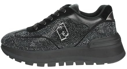 Liu Jo Scarpe Donna Amazing 23 Sneaker Pelle/Microfiber Strass Black D25LJ24 BF4053 TX288 39