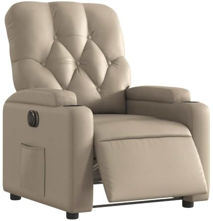 vidaXL Relaxsessel Elektrisch Cappuccino-Braun Kunstleder