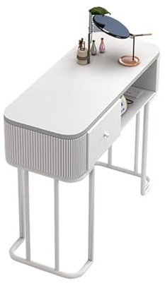Mesa de manicura y belleza para uñas，Mesas de manicura profesionales modernas Mesa de trabajo para técnicos de uñas，Estación de trabajo para salón de belleza y spa con cajones de almacenamiento
