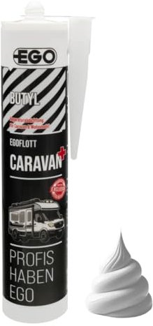 EGOFLOTT weiß - spritzbarer Butylkautschuk Dichtstoff - 310 ml Kartusche