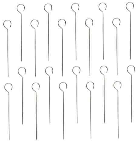 Brochettes de Barbecue en Acier Inoxydable 20 Pièces Réutilisables