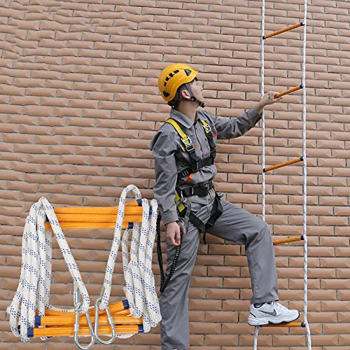Generisch Strickleiter, Sicherheitsleiter, Not-Feuerleiter 2-4-stöckig, Flammhemmende Strickleiter Tragbare Nylon-Weichleiter/20M