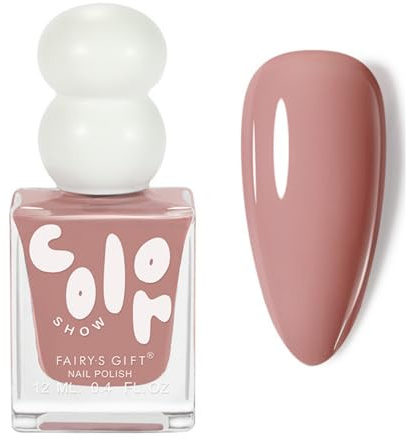 Nude Pink Nail Polish,Quick Dry Nail Varnish,Gentle Neutral Nude Color Gel Polish,Long Lasting Chip Resistant Nail Varnish for DIY Manicure Decorations No Need Cure