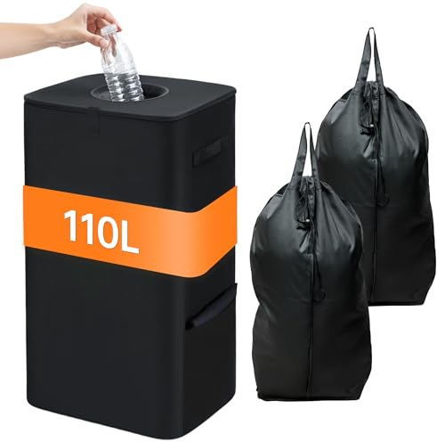 daqoupzi Contenitore da collezione per pegni vuoto, 110 l, raccoglitore per bottiglie vuote