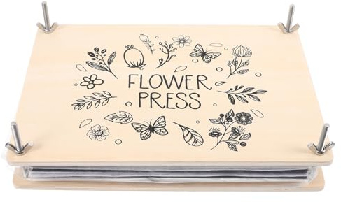 AKOOSY Blumenpress Satz und Metall mit Gleichmäßiger Druckverteilung Pflanzenpresse zum Pressen von Blumen für Selbstgemacht Naturkunst und Bastelprojekte