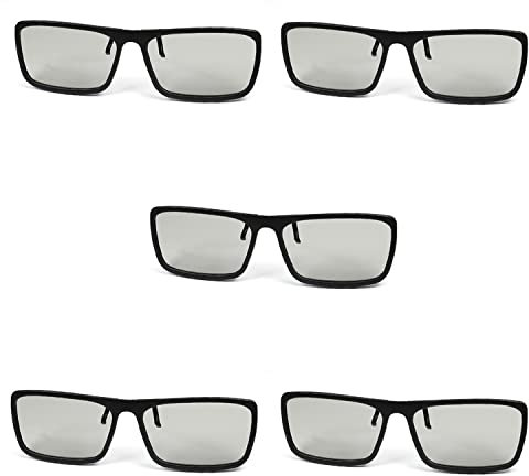 Othmro 1 gafas 3D grises, gafas polarizadas 3D con clip, gafas de visión 3D para cine, juegos, DVD, video virtual 3D