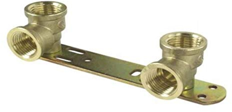 Wärmer System Soporte de ducha oculto/longitud – 150 mm / barra de grifo mezclador termostático, placa trasera BSP, juego de conexión de grifo de rosca 1/2 x 1/2 x L 150