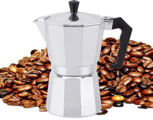 Bulaned Moka Pot Coffee Maker, 6 Cup Moka Stovetop Espresso Maker, Coffee Percolator