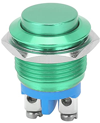 Rastender Druck Knopf Schalter 220V 16MM Wasserdichter Metall Druckknopfschalter mit High Head Edelstahl Selbstrückstellungs Druckknopf für Marineboot Auto LKW(5#)