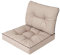 Bjird - Cojin para Silla de Exterior - Cojín para Muebles de jardín con Respaldo - Cojin de Asiento 60 cm - Impermeables - Beige