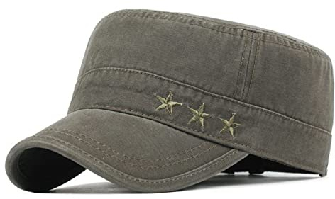 Army Cap Herren Vintage Style Military Flat Cap Baumwolle Baseball Kappe