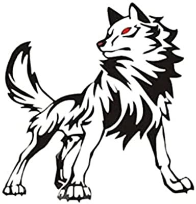 Autoaufkleber Wolfskopf Realistisch Aufkleber Auto Seitenaufkleber Auto Motorhaube Karosserie Aufkleber Wolf Head Emblem Abziehbilder Sticker Auto Styling Dekoration Aufkleber Wohnmobil