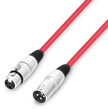 Adam Hall Cables 3 STAR MMF 0100 RED - Mikrofonkabel XLR female auf XLR male 1m rot