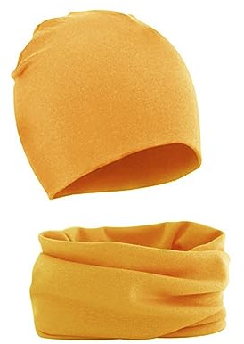 MAKFORT Loop Kinder Mit Beanie Mütze Kinder Baumwoll Schals Baby Schals Winter Loop Schal Junge Und Mädchen