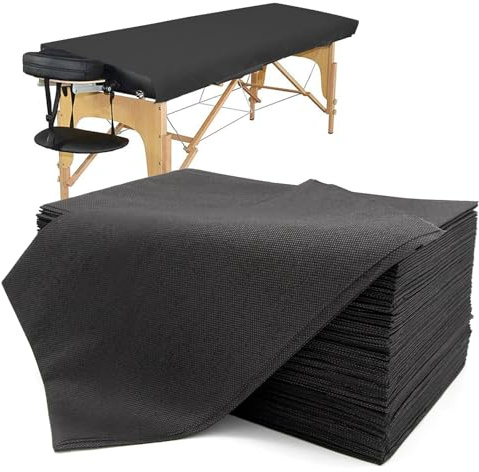 Luriseminger 50pcs Einweg Bettlaken, Einweg Massageliege Bettlaken Einweg Massagetisch Bettlaken Vliesstoff Einweg Auflage für Massageliegen SPA Tattoo Hotels, 80 x 180cm