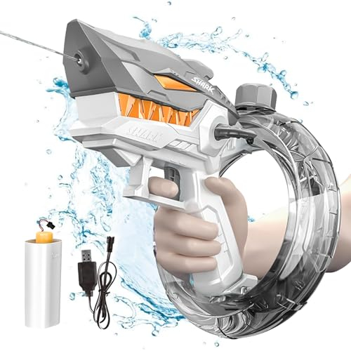 KINSAM Pistola ad Acqua,Pistola ad Acqua Elettrica per Bambini Adulti, Fucile ad Acqua Elettrico, Giochi Piscina Spiaggia Bambino 3 4 5 6 7 Anni