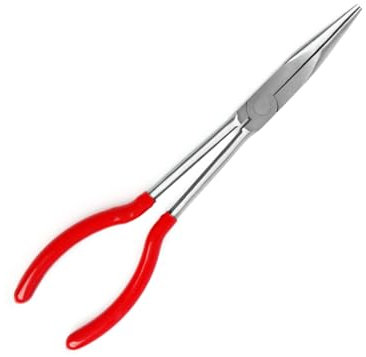 EAJORN Stainless Steel Long Reach Needle Nose Pliers 25°/45°/90° Bent Nose Pliers O-Shaped Circle Pliers