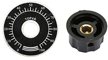 Respicefinem Potentiometer Knurled Knobs Volume Control Variable Resistor Potentiometer Knurled Knob Potentiometer Kit for Inverter Speed 5 Stück