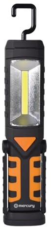 mercury Lyyt | 3-in-1 Rechargeable Bright Worklight: 3W COB LEDs, Secondary LED Torch, and Emergency Red LED | Features Swivel Hook, Magnet, and USB Powerbank Function