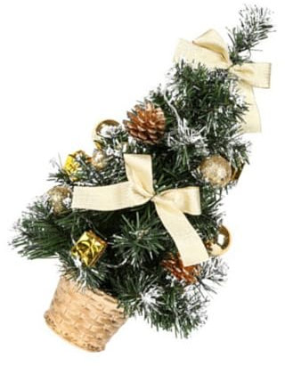 BCOATH 1stück Mini Weihnachtsbaum Mit Lichtern Künstlicher Weihnachtsbaum Für Dekoration Szenen-Layout Und Weihnachtsfest Farben Zufällig