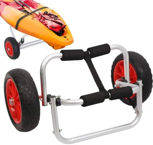 Quesardens Faltbarer Kajakwagen, universeller Kajakwagen, Aluminiumrahmen, Kanuwagen, Transportwagen, Surf-Trolley