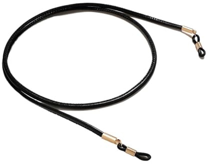 AYWTIUN Brillenband Rutschfestes Brillenband aus PU-Leder, Brillenband, Dickes Band, Kordelhalter, Neue Brillenkette for Männer und Frauen(Black)
