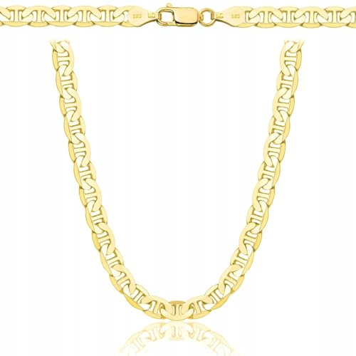 AMAR PRAGNA Chaîne Tressée en Or 925/585 pour Homme/Femme - Collier Royal Plaqué