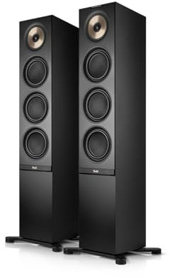 Teufel Stereo L 2 - Aktive Standlautsprecher Paar Kabellos Bluetooth WLAN Multiroom Kabellos Streaming Internetradio, Holzgehäuse, HiFi Speakers, 190 Watt, 3-Wege-System - schwarz