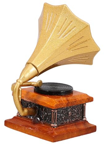 KOMBIUDA Mini Grammofono Decorazione Casa Bambole Mobili Elettrodomestici Miniatura Ornamento Artigianato Accessorio Scena