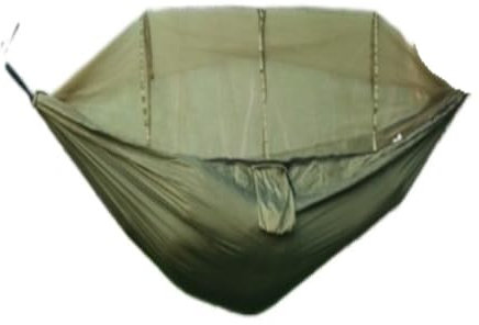 DWZXL Hängematte Outdoor Supplies Fallschirm-Hängematte Mit Moskitonetz, Anti-Mücken-Nylon-Einzel- Und Doppel-Camping-Hängematte Outdoor Hängematte(Green)