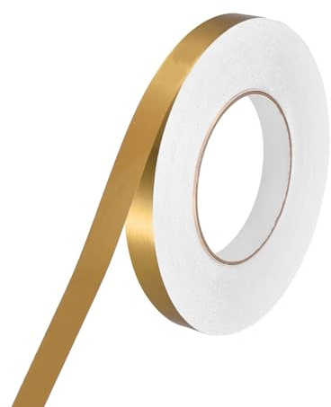 Yphzmtz 50 Meter Selbstklebende Zierstreifen, Wasserdichtes Peel & Stick Dekorband für Auto Keramikfliesen Farbauswahl Dekorstreifen Seitenstreifen Klebestreifen (Gold, 50m*1.5cm)