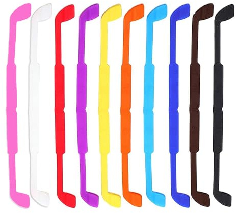 WQEDVN 10 Pack Kids Glasses Strap, Glasses Sports Strap, Baby Sunglasses Strap, Sports Band for Glasses, Silicone Glasses Straps, For Men Women(Multicolored)
