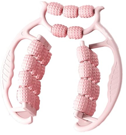 29 Räder Massageroller Beine, Cellulite Massagegerät für Beine, Fuß und Armmassage, Massage Roller mit Griff Bein, Cellulite Roller zur Lymphdrainage lipödem, Fördert die Durchblutung (Rosa)