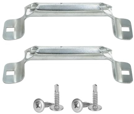FSSTUD 2 set di maniglie per porta da 165 mm, resistenti, in metallo, per garage, recinzioni, porte, tiranti lunghi, maniglie scorrevoli per armadio, maniglia di ricambio per cancelli esterni, con