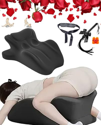 Hwocw Intimacy Pillow, 27° Angle Perfect Position Sweet Spot Pillow| Ergonomic Butt Cushion for Couple| Multi Position Comfort Vireon Pillows Perfect Position Instantly Intimacy Pillows(Black)