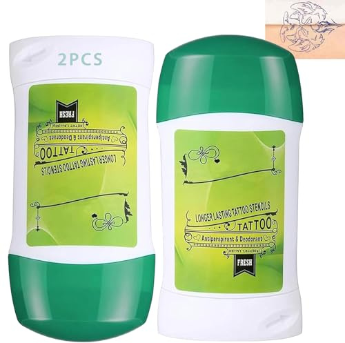Unihuby 2 pezzi Gel per Stencil Tattoo, Gel Transfer Tattoo per Stencil Tattoo, Blu, Non resistente all'acqua, Adatto a tutte le età