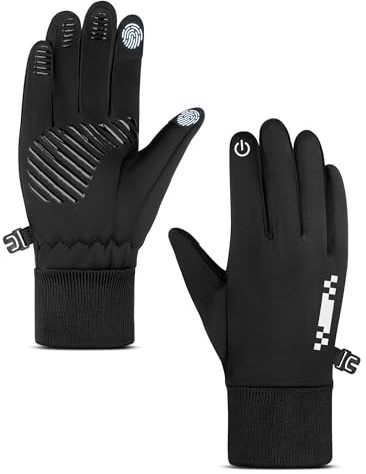 Becellen Cykelhandskar barn, pekskärm handskar barn ridhandskar varma vinterhandskar med halkskydd termiska löphandskar för 7–12 pojkar och flickor